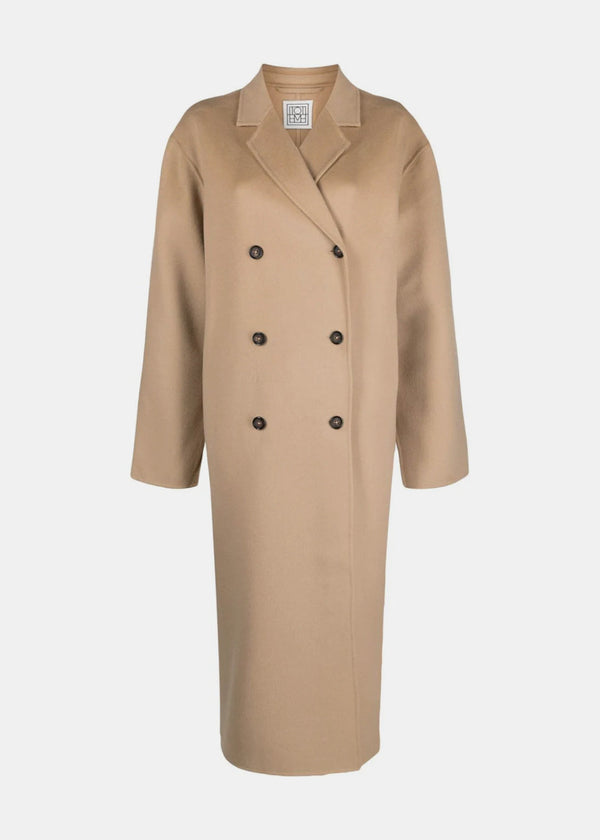 TOTEME Beige Signature Double Breasted Coat - NOBLEMARS