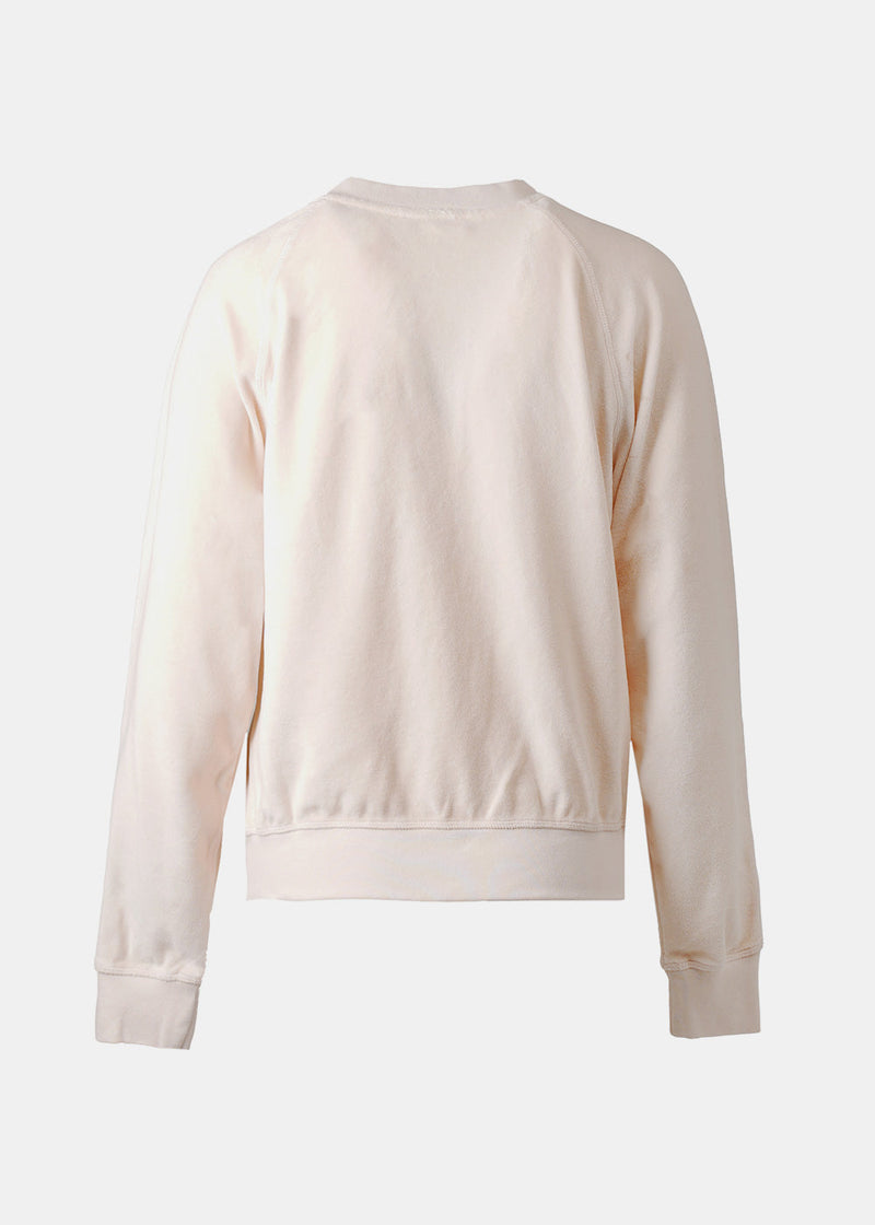 SPORTY & RICH Cream Raglan Long Sleeve Sweater