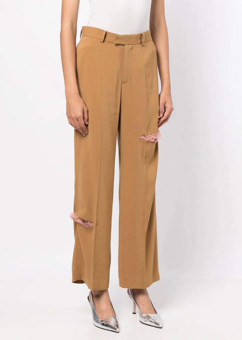 Undercover Brown Straight-Leg Trousers - NOBLEMARS