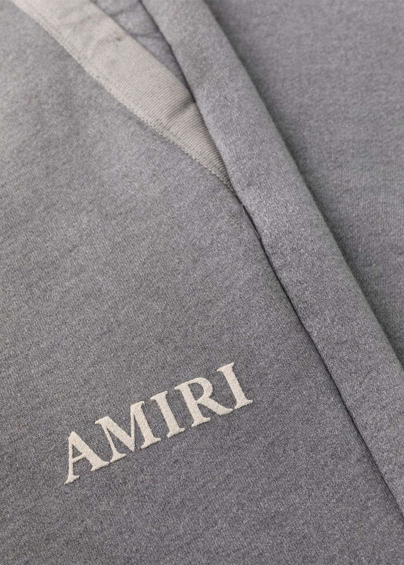 Amiri Grey Aged Puff Logo Sweatpants - NOBLEMARS