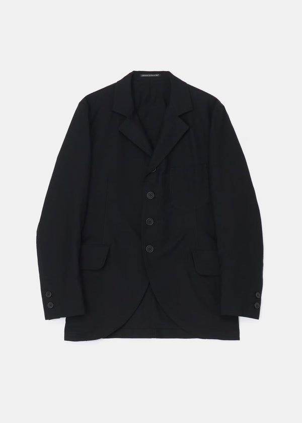 Yohji Yamamoto Black 4-Button Twill Jacket - NOBLEMARS