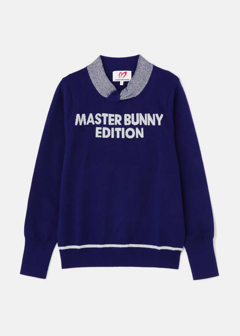 MASTER BUNNY EDITION Blue Milano Rib + Jersey Knit Pullover