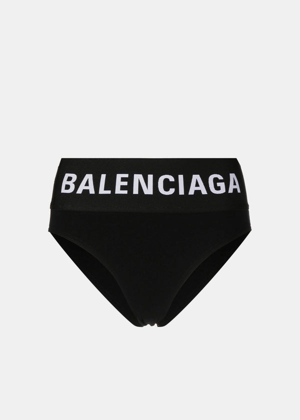 Balenciaga Black Logo-Band Briefs - NOBLEMARS