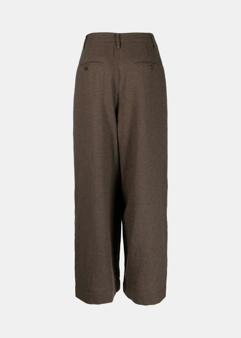 ZIGGY CHEN Brown Check Pattern Trousers - NOBLEMARS