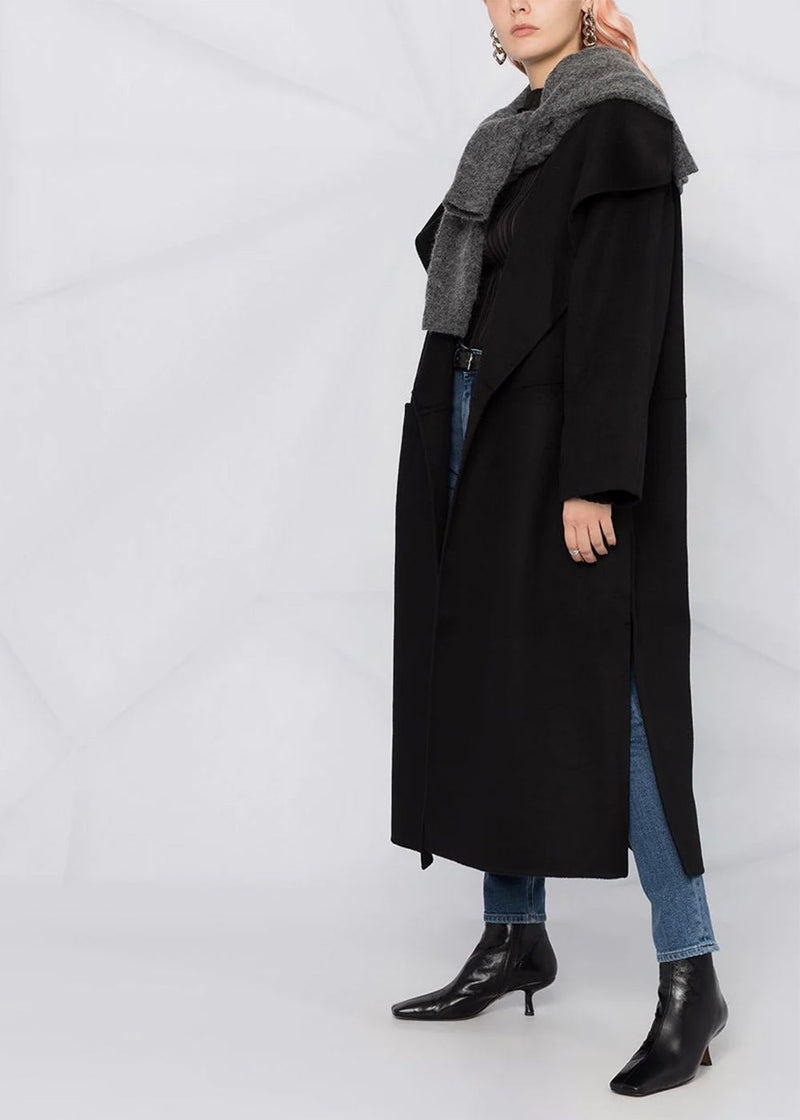 TOTEME Black Signature Wool Cashmere Coat - NOBLEMARS