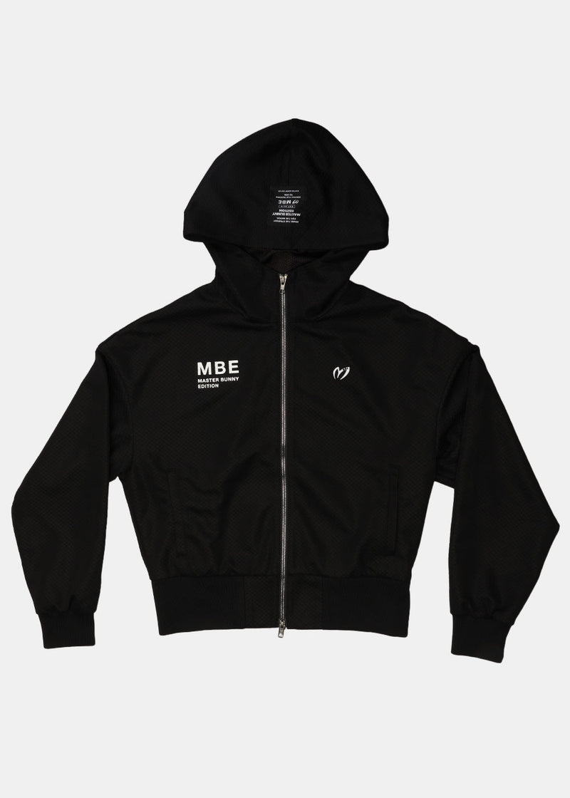 Master Bunny Edition Black Jacquard Full-zip Hoodie Jacket - NOBLEMARS