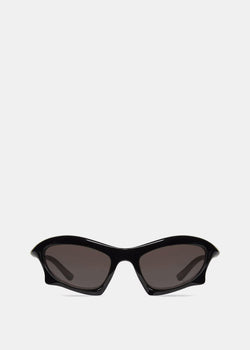 Balenciaga Black Bat Rectangle Sunglasses