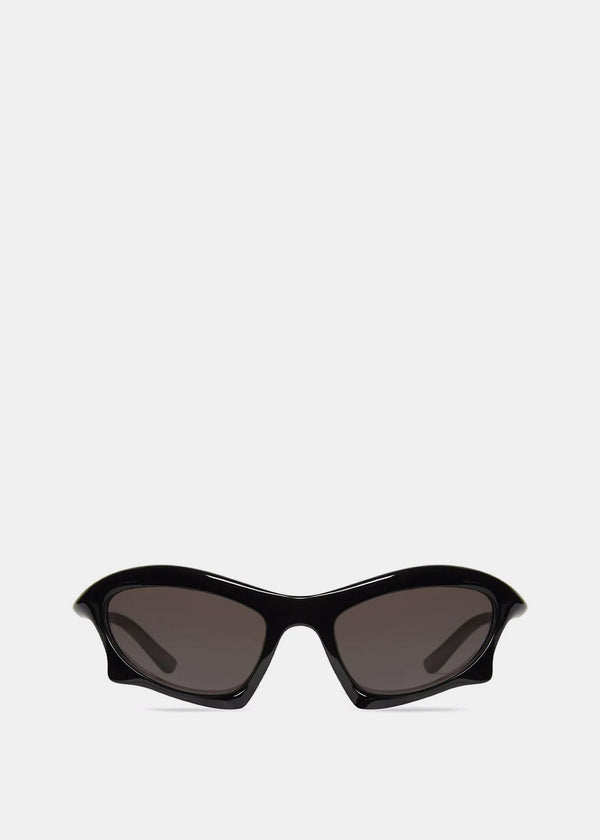 Balenciaga Black Bat Rectangle Sunglasses