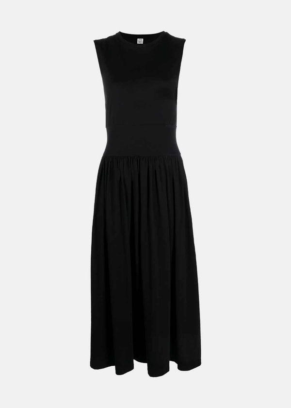 TOTEME Black Sleeveless Midi Dress - NOBLEMARS