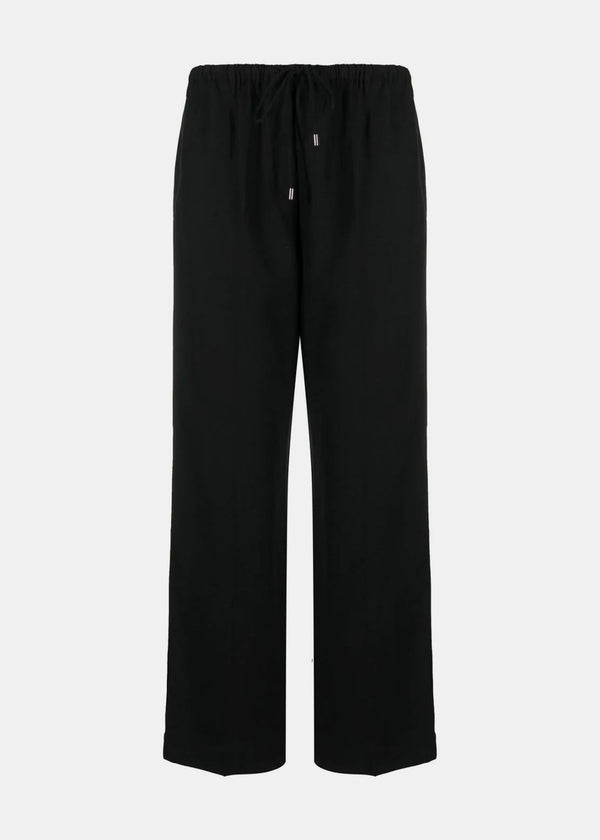 Toteme Black Drawstring Trousers - NOBLEMARS
