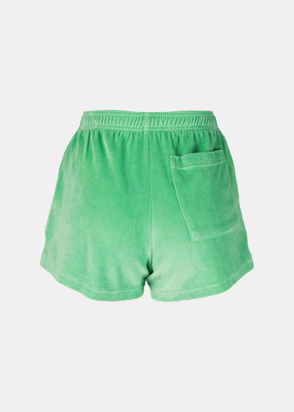 Sporty & Rich Green Logo Embroidered Shorts