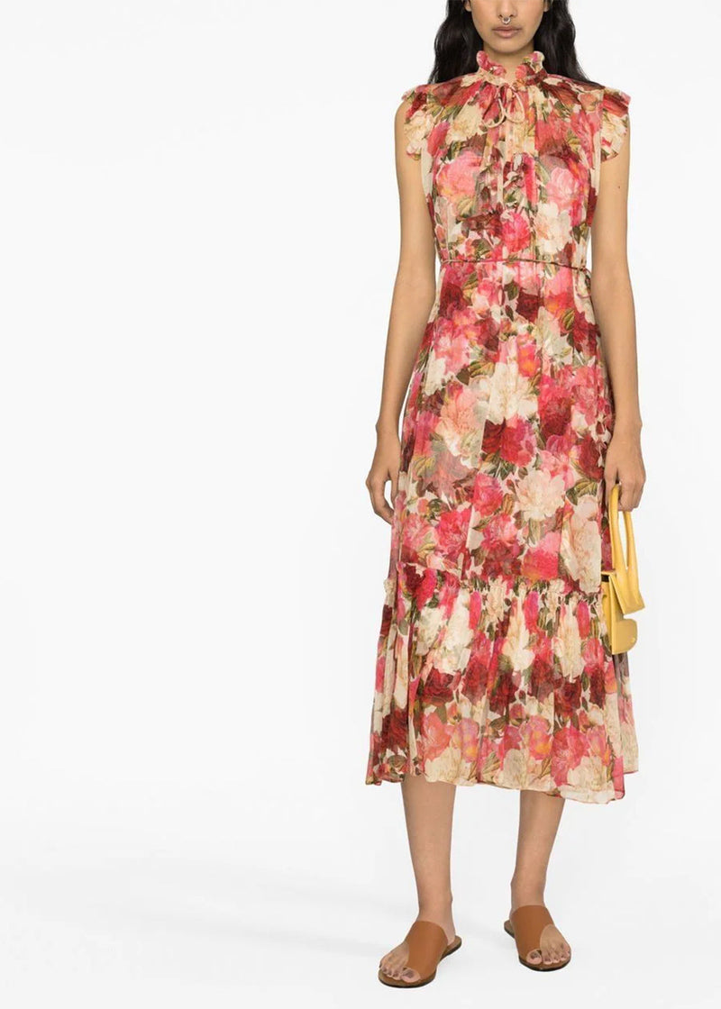 Zimmermann Red Wonderland Flutter Dress - NOBLEMARS