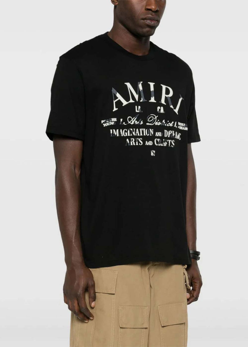 AMIRI Black Distressed Amiri Arts District T-Shirt - NOBLEMARS