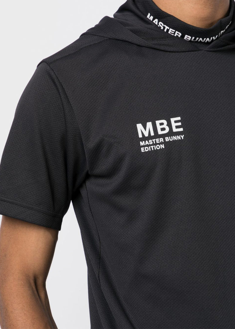 MASTER BUNNY EDITION Black Mesh Hooded T-Shirt - NOBLEMARS