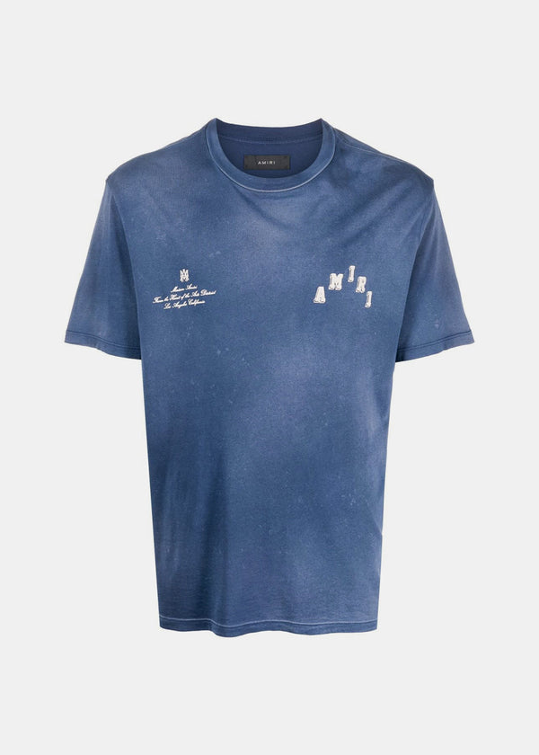 AMIRI Blue Vintage Collegiate T-Shirt - NOBLEMARS