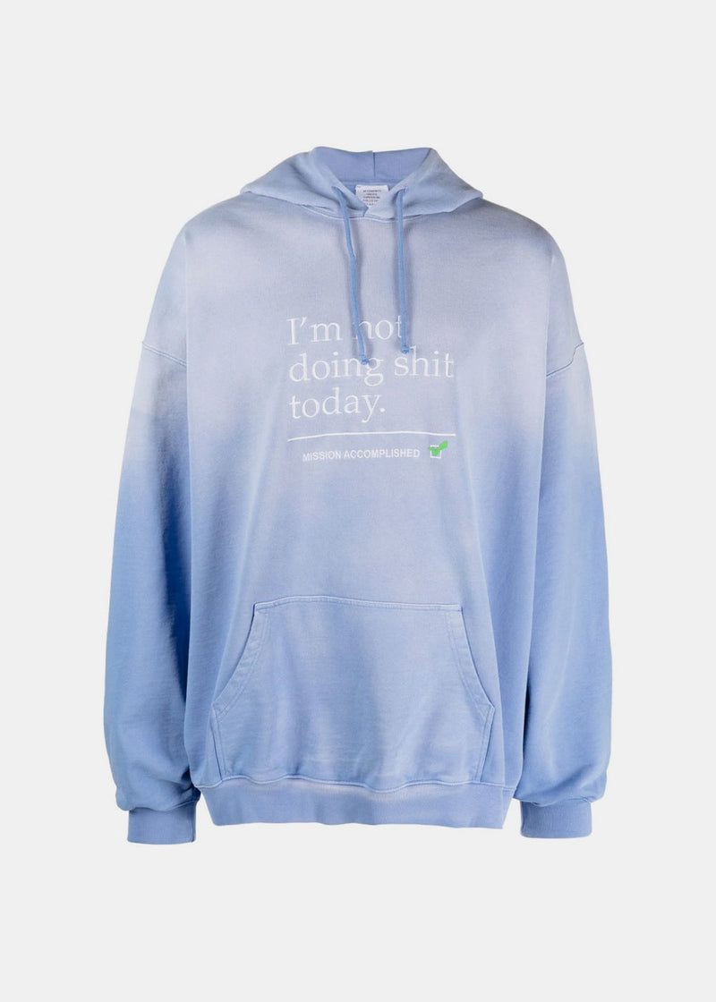 Not Doing Shit Embroidered Cotton Hoodie