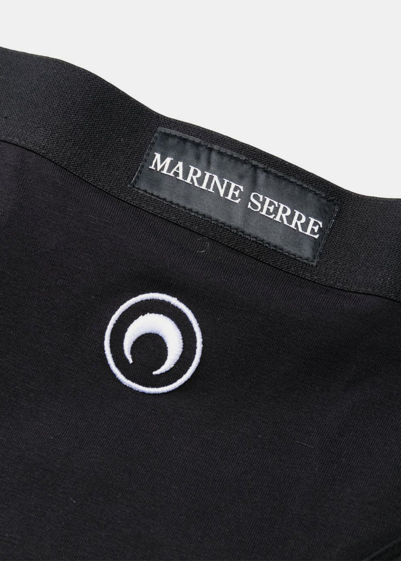 MARINE SERRE Black Crescent Moon Embroidered Briefs - NOBLEMARS