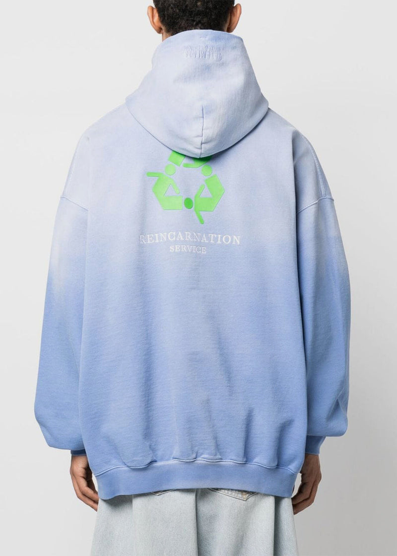 VETEMENTS Blue Not Doing Shit Today Hoodie - NOBLEMARS