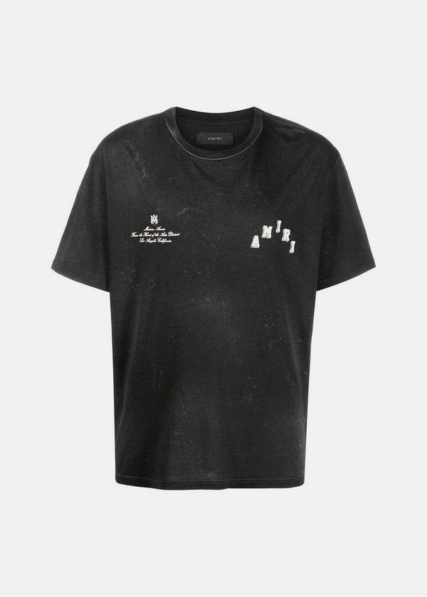 AMIRI Black Vintage Collegiate T-Shirt - NOBLEMARS