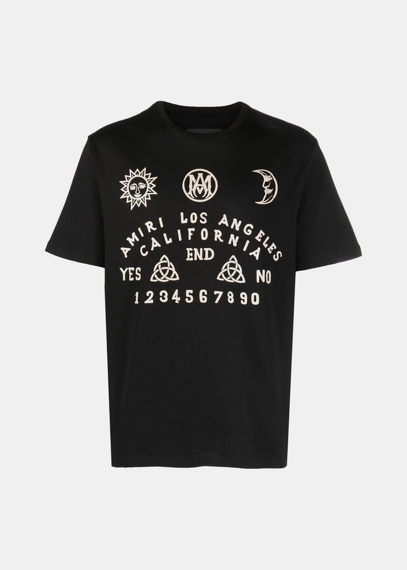 Amiri Black Motif-print T-shirt - NOBLEMARS