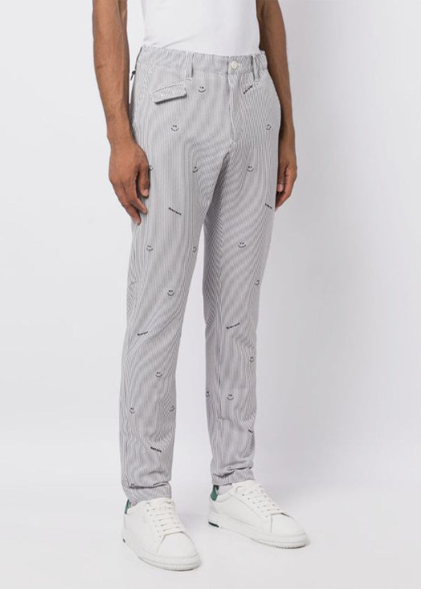 PEARLY GATES Grey Pinstriped Pants - NOBLEMARS