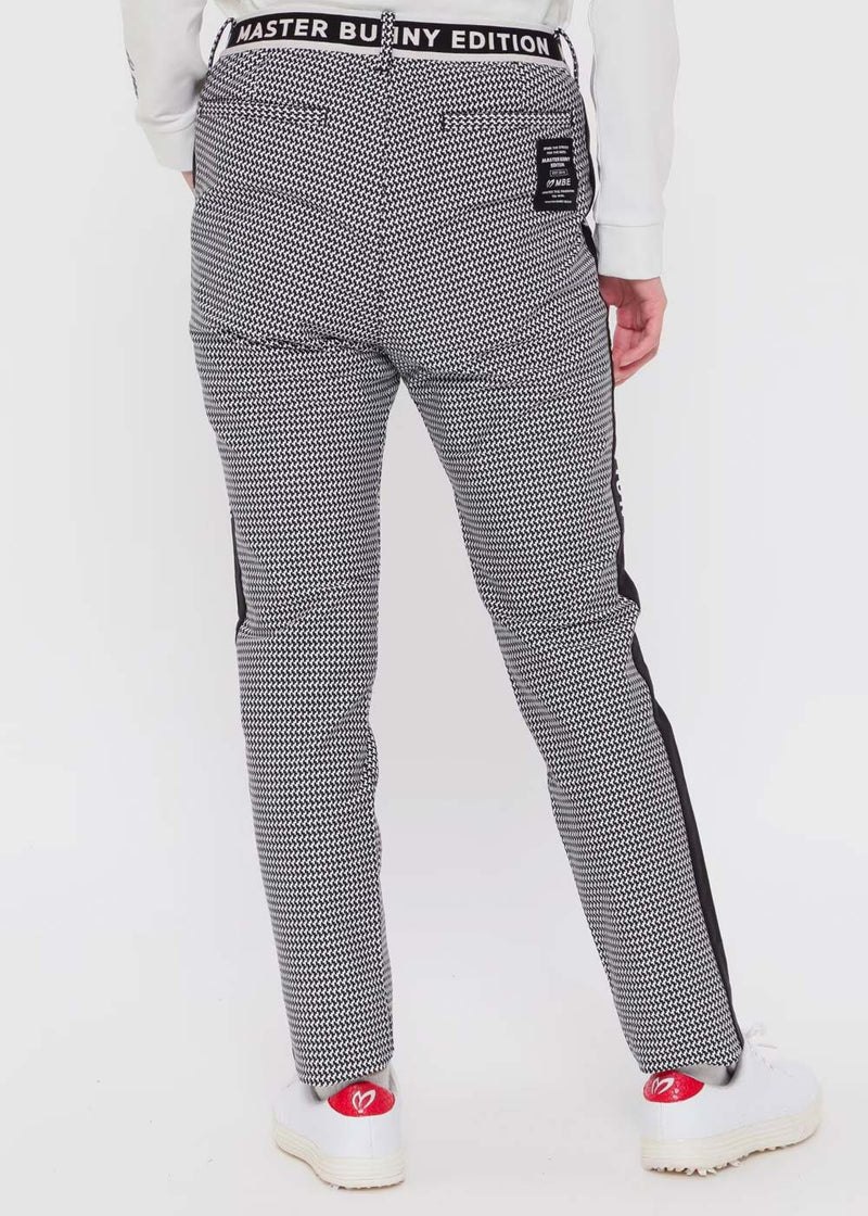 MASTER BUNNY EDITION White/Black Dobby Karze Soft Tumbler Stretch Pants - NOBLEMARS