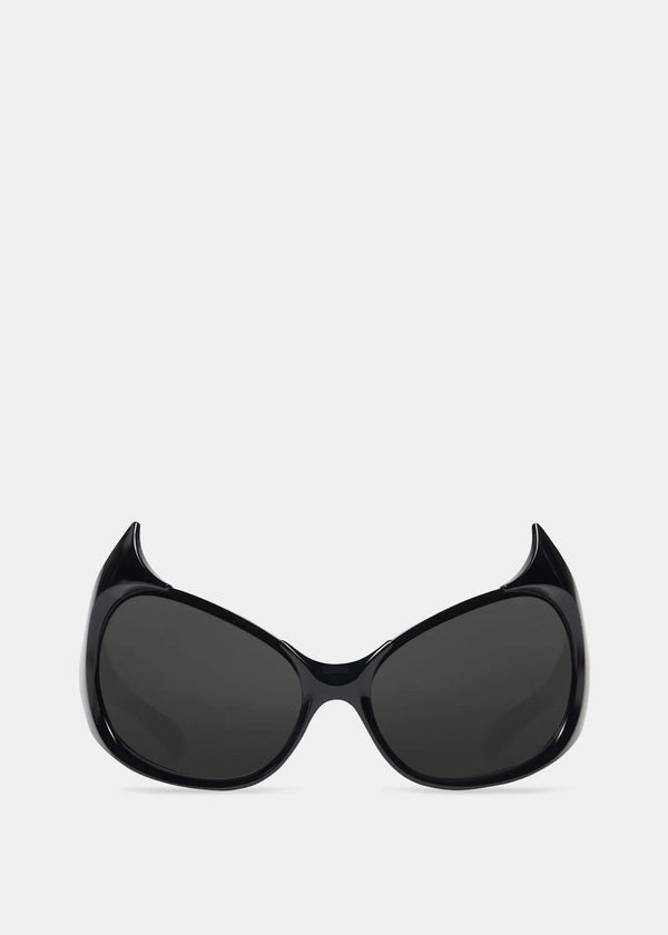 Balenciaga Black Gotham Cat Sunglasses - NOBLEMARS