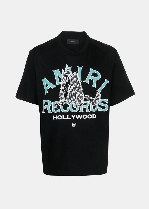 AMIRI Black Amiri Records Wolf T-Shirt - NOBLEMARS