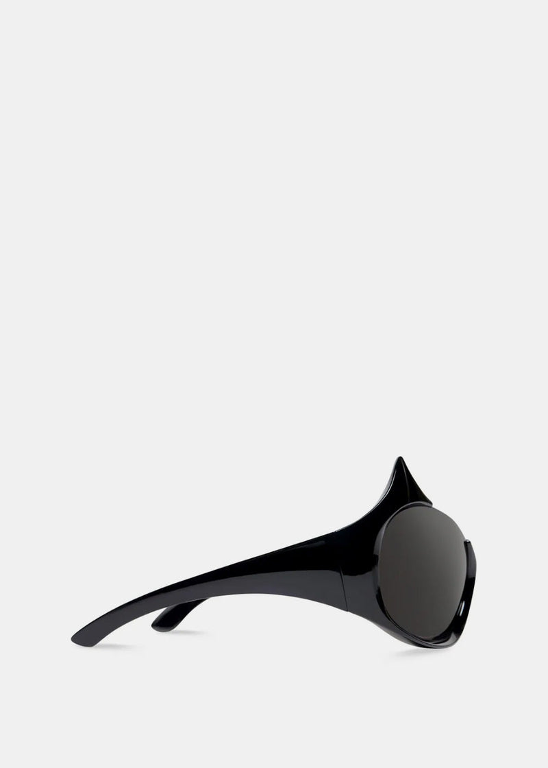 Balenciaga Black Gotham Cat Sunglasses - NOBLEMARS