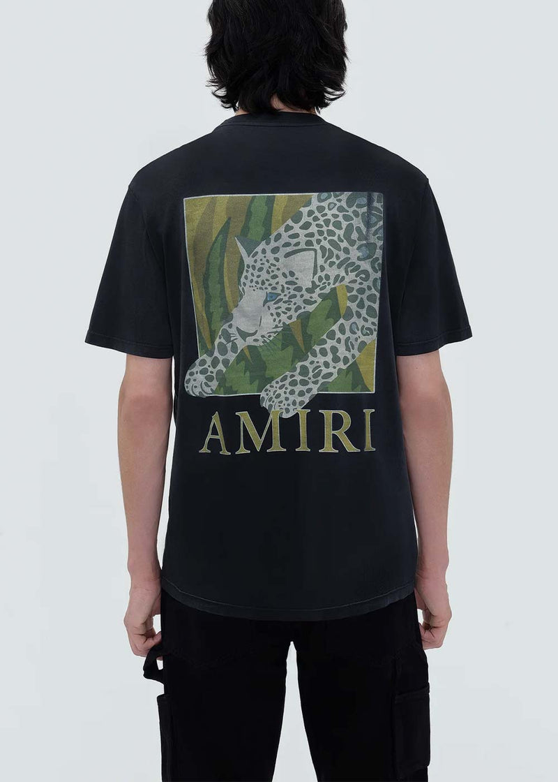 AMIRI Black Leopard T-Shirt - NOBLEMARS