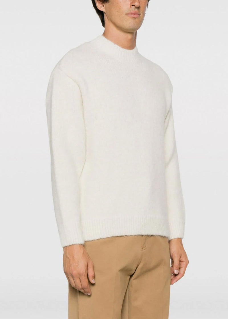 Jacquemus White La Maille Pavane Jumper - NOBLEMARS