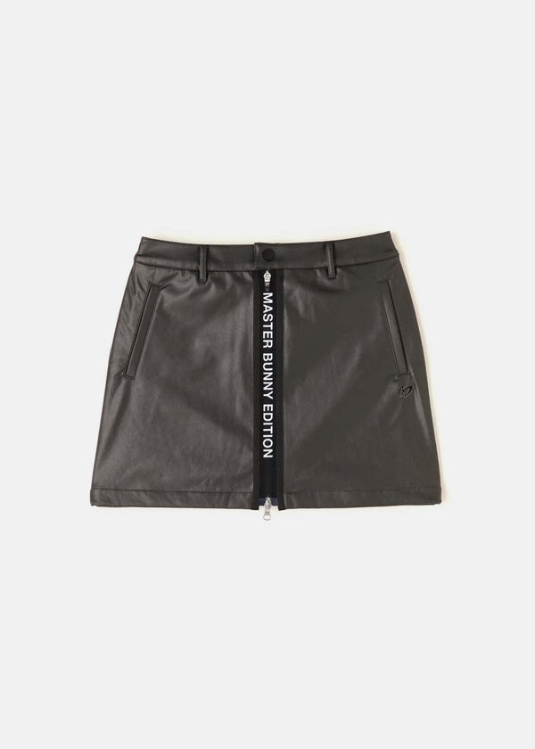 MASTER BUNNY EDITION Black Faux Leather Skirt - NOBLEMARS