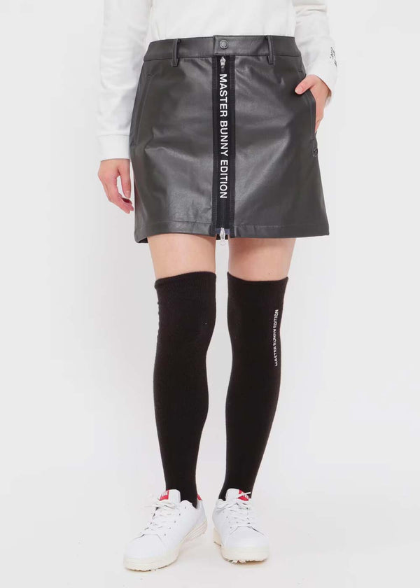 MASTER BUNNY EDITION Black Faux Leather Skirt - NOBLEMARS