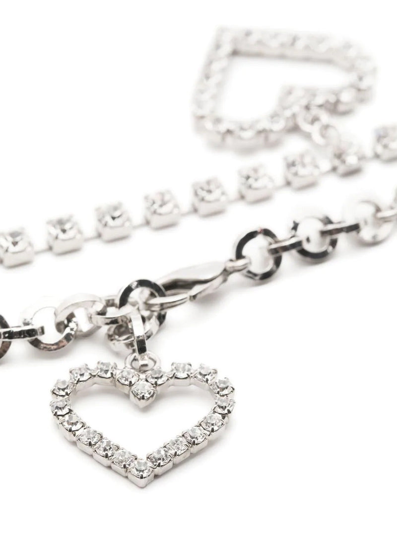 Alessandra Rich Crystal Heart Necklace - NOBLEMARS