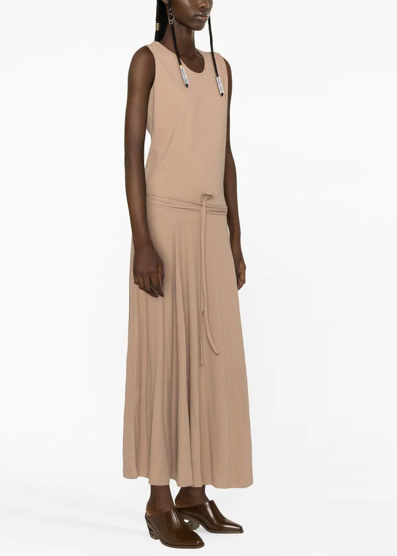 Lemaire Brown Drawstring-Detail Dress - NOBLEMARS