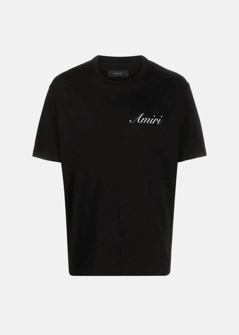 AMIRI Black Script Logo T-Shirt - NOBLEMARS