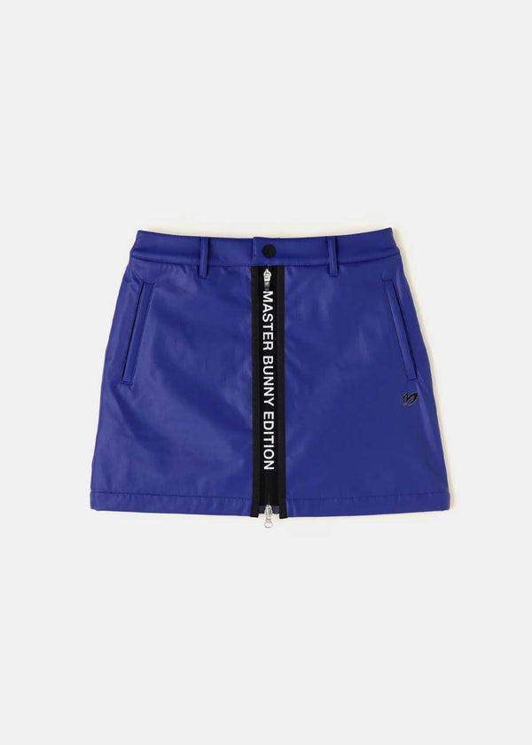 MASTER BUNNY EDITION Blue Faux Leather Skirt - NOBLEMARS