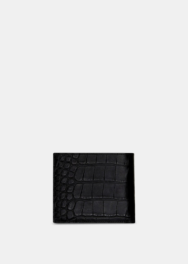 Balenciaga Black Cash Square Folded Coin Wallet - NOBLEMARS