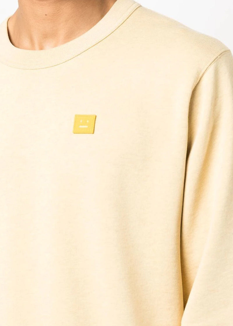 Acne Studios Yellow Face Patch Cotton Sweatshirt - NOBLEMARS