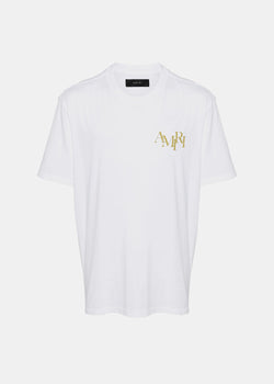 AMIRI White Crystal Champagne T-Shirt - NOBLEMARS