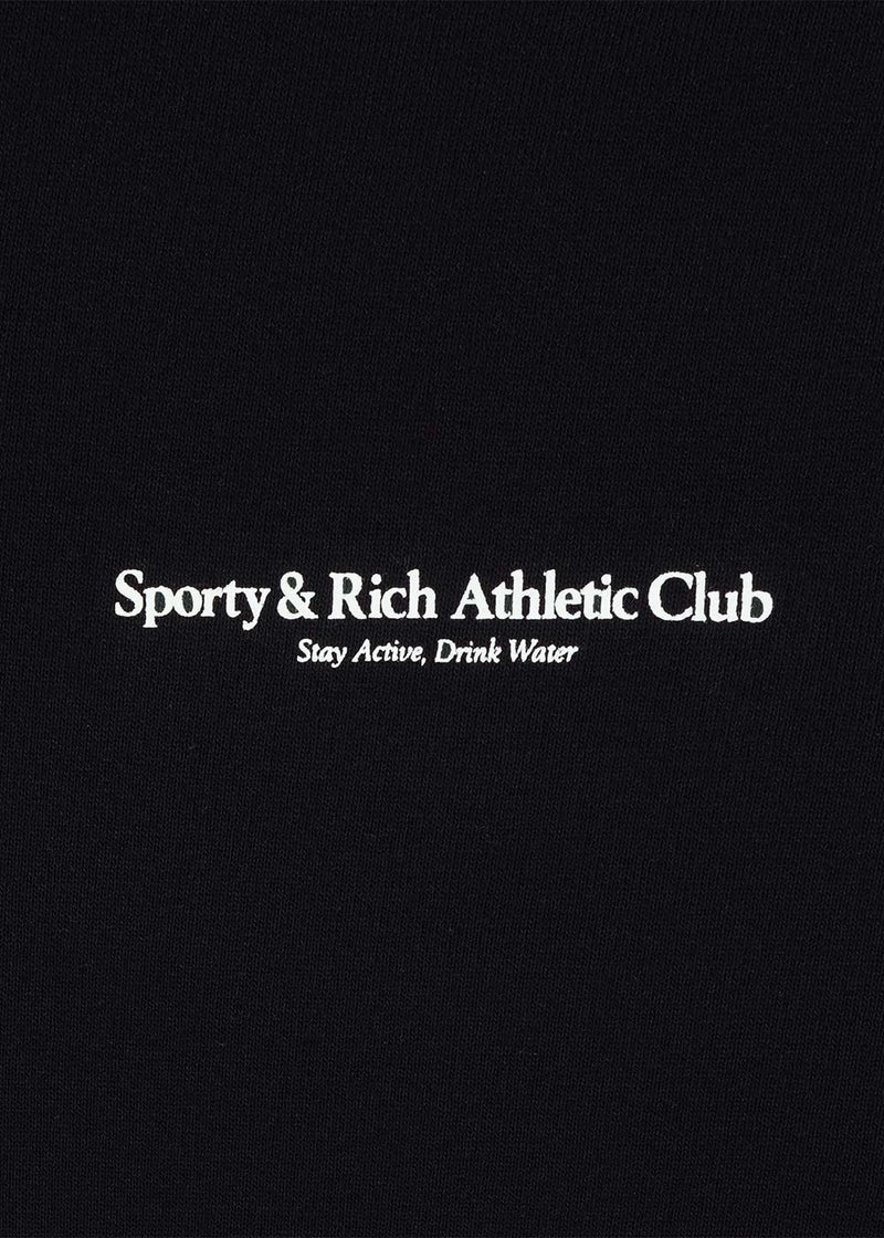 Sporty & Rich Black Athletic Club Quarter Zip - NOBLEMARS