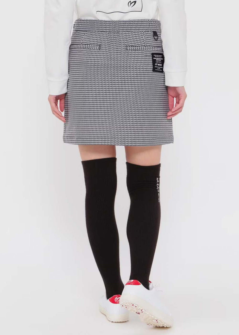 MASTER BUNNY EDITION White/Black Dobby Karze Soft Tumbler Stretch Skirt - NOBLEMARS