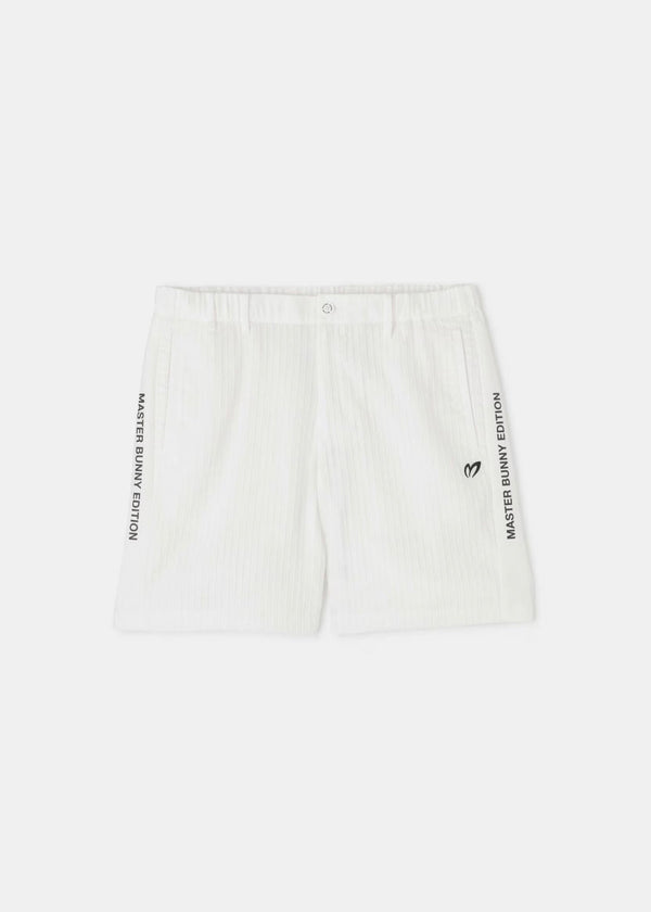 MASTER BUNNY EDITION White Tuck Jacquard Shorts - NOBLEMARS