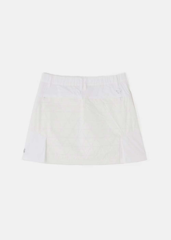 PGG White Nylon Stretch Taffeta X OCTA Skirt - NOBLEMARS