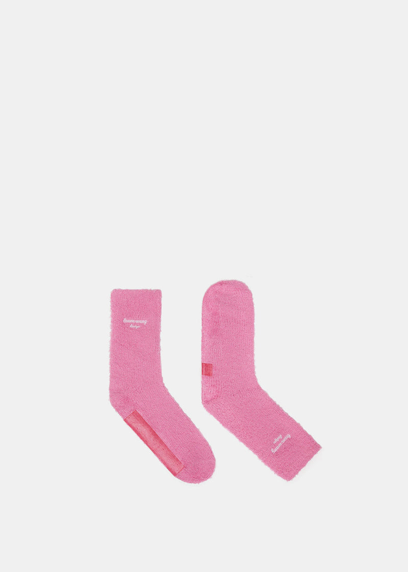 Team Wang Pink Stay For The Night Fuzzy Floor Socks (Pre-Order)