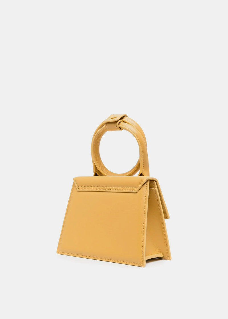Jacquemus Dark Yellow 'Le Chiquito Noeud' Coiled Bag - NOBLEMARS