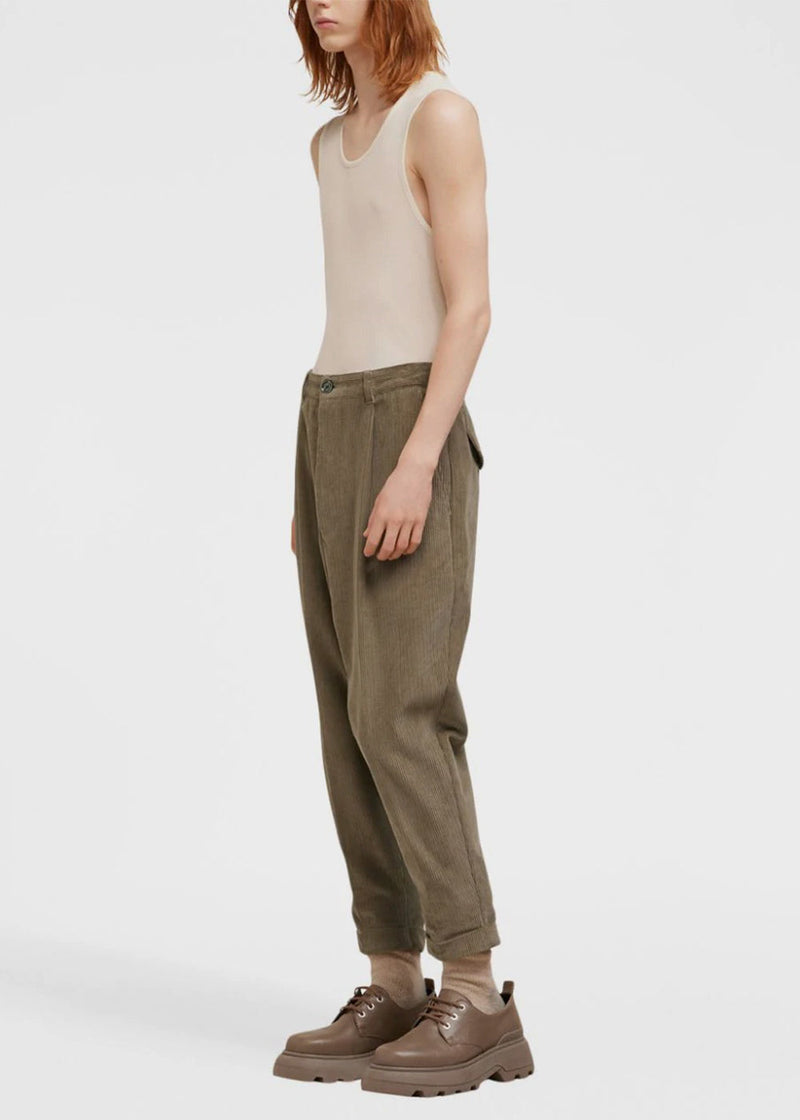 New Zara Man Recover Corduroy Pants Men's Sz 30 US Carrot Fit Tan Patch New  #X | eBay