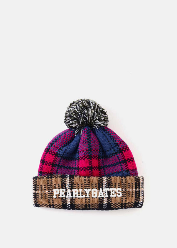 PEARLY GATES Multicolor Check Pattern Beanie - NOBLEMARS