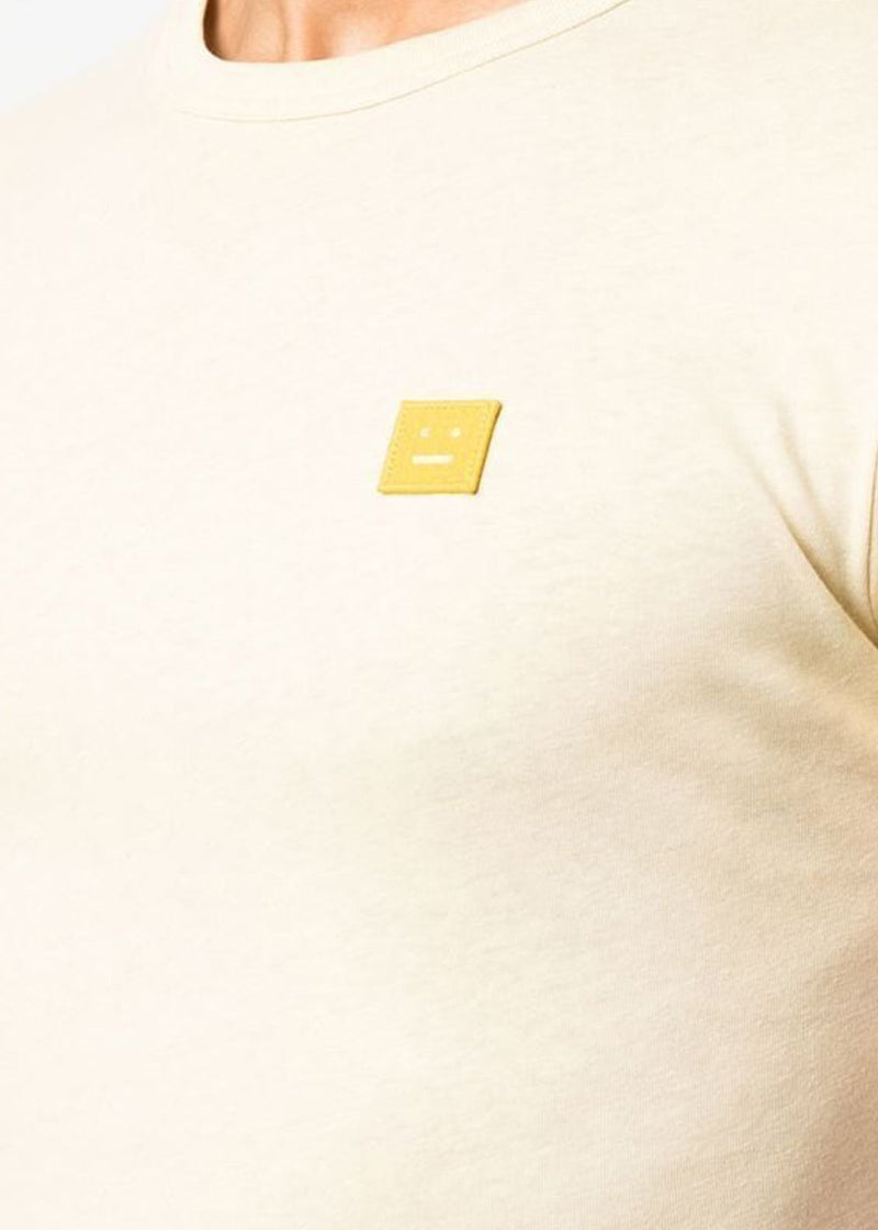 Acne Studios Yellow Face Logo Patch Crewneck T-shirt - NOBLEMARS