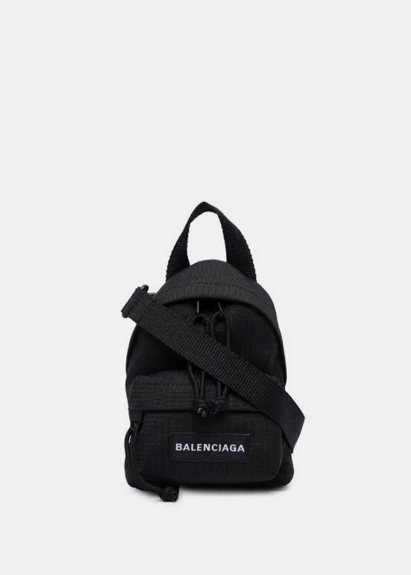 Balenciaga Black Explorer Backpack Mini - NOBLEMARS